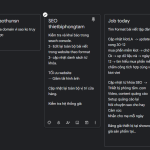 Danh sach cong viec hang ngay